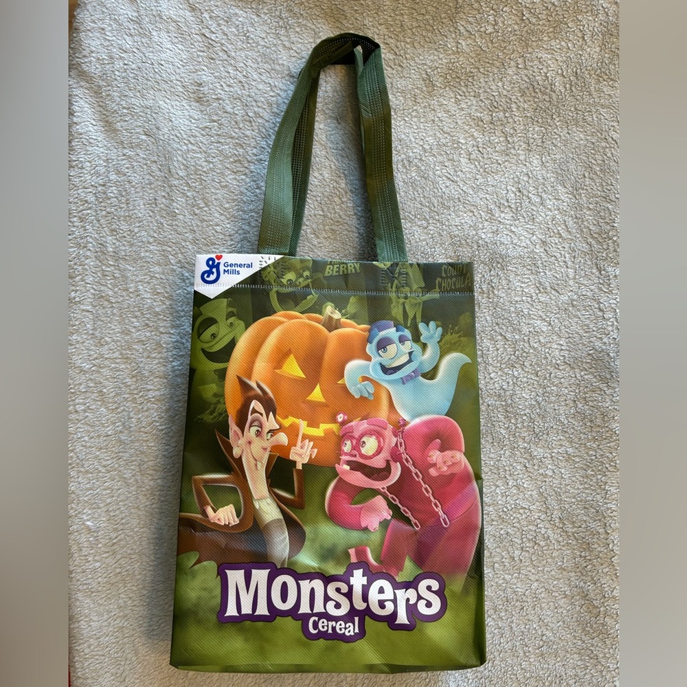 Monsters Cereal Chocula Franken Berry Boo Berry Small Reusable Shopping Bag